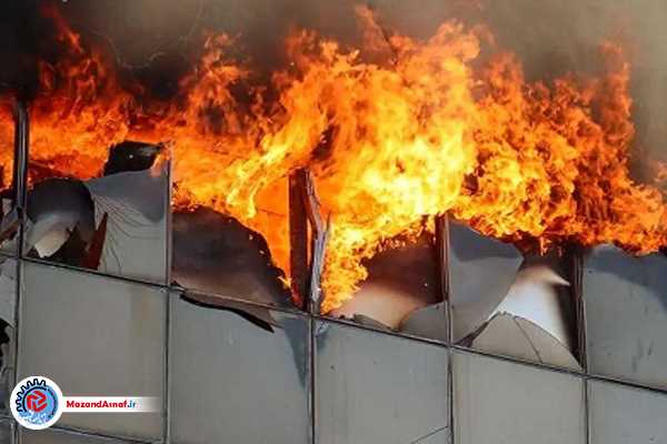 مهار آتش‌سوزی یک مرکز اقامتی و گردشگری در غرب مازندران